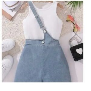 Girl Blue Denim Overalls